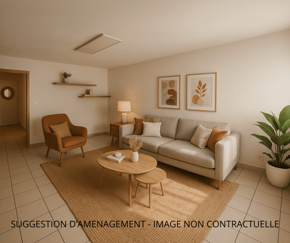 Appartement 3 pièces avec cour privative et garage à Échirol